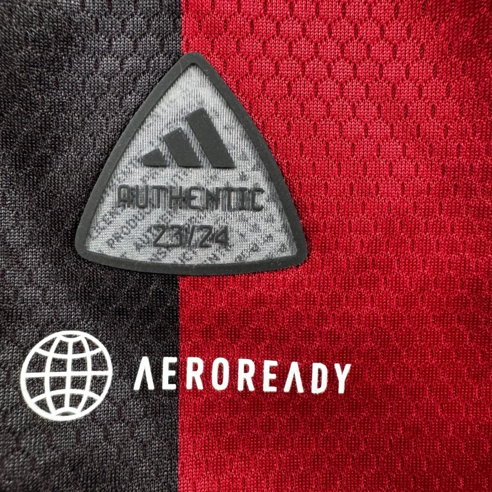 Adidas Atlanta United FC Jersey Mens L Red Black Excellent 2023/24 Authentic